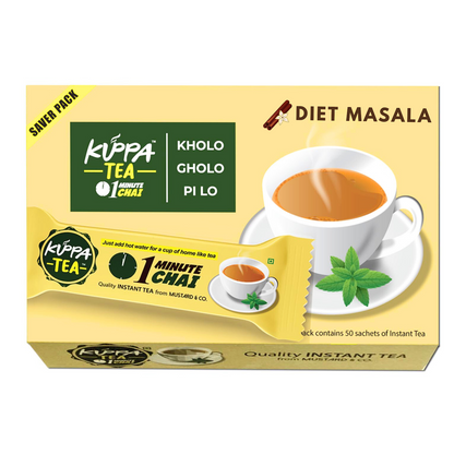 Diet Masala Sugarless Instant Tea Premix by Kuppa Tea pack of 30