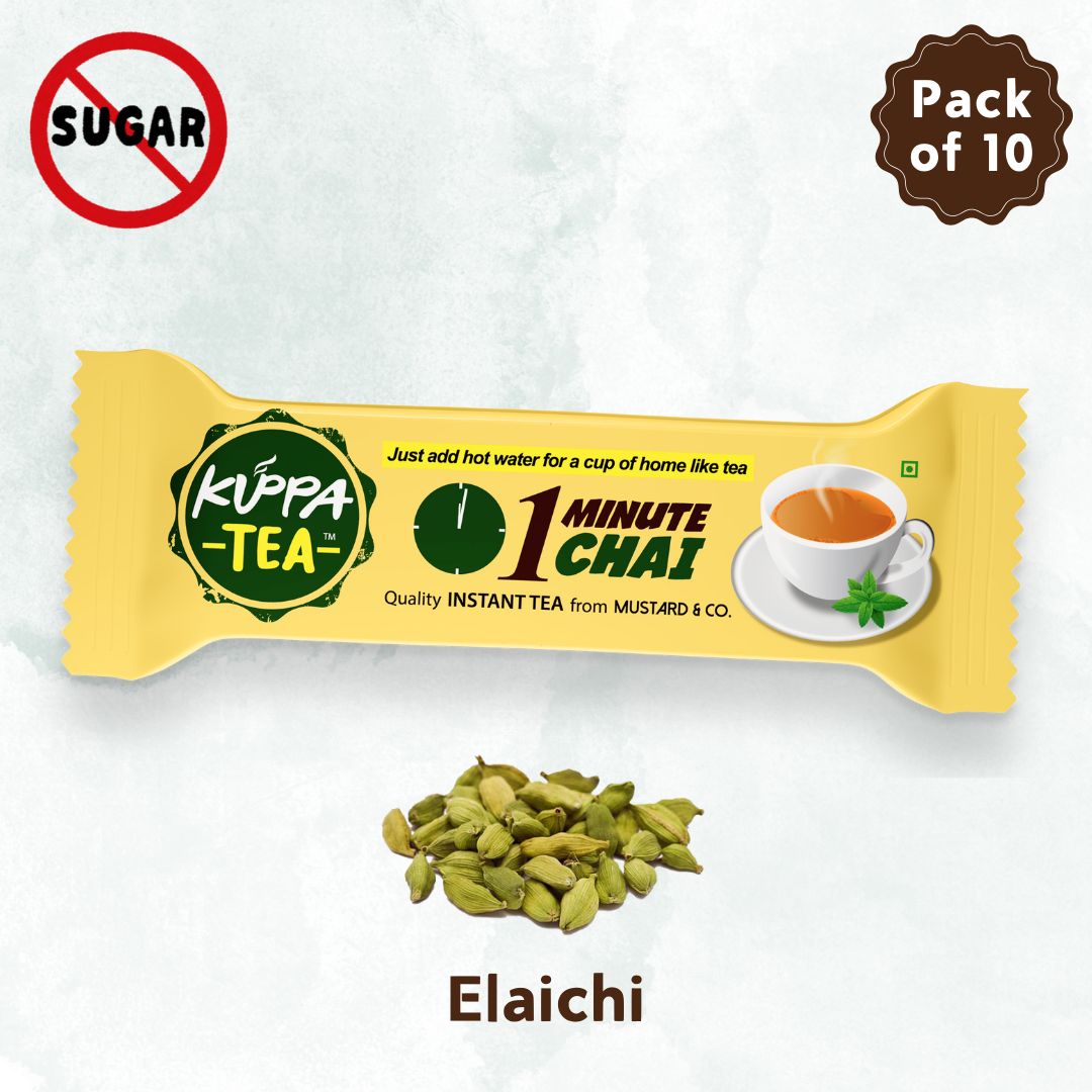 Instant Tea Premix Kuppa Tea Sugarles Elaichi Flavour